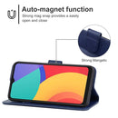 Leather Phone Case For Alcatel 3L 2021 / 1S 2021 / Vodafone Smart V12(Blue)