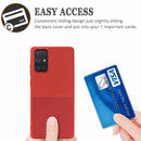 For Samsung Galaxy A71 Liquid Silicone Skin Feel Shockproof Phone Case with Card Slot(Red)