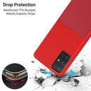 For Samsung Galaxy A71 Liquid Silicone Skin Feel Shockproof Phone Case with Card Slot(Red)