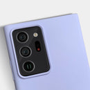For Samsung Galaxy Note20 Ultra Liquid Silicone Skin Feel Shockproof Phone Case with Card Slot(Blue)