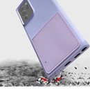 For Samsung Galaxy Note20 Ultra Liquid Silicone Skin Feel Shockproof Phone Case with Card Slot(Blue)