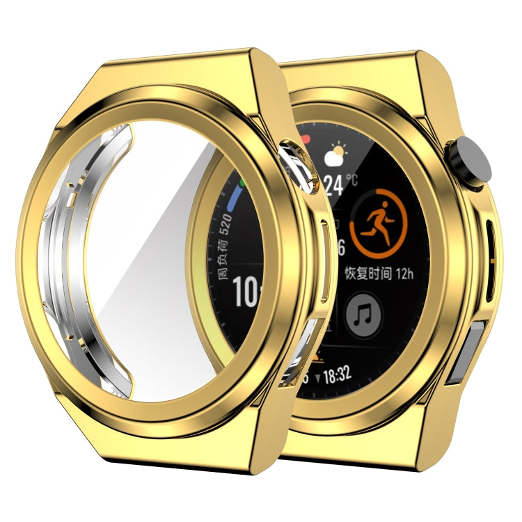 For Huawei Watch GT Runner Full Coverage TPU Electroplating Protective Case Cover(Gold)