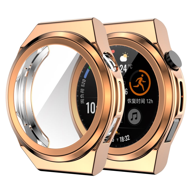For Huawei Watch GT Runner Full Coverage TPU Electroplating Protective Case Cover(Rose Gold)