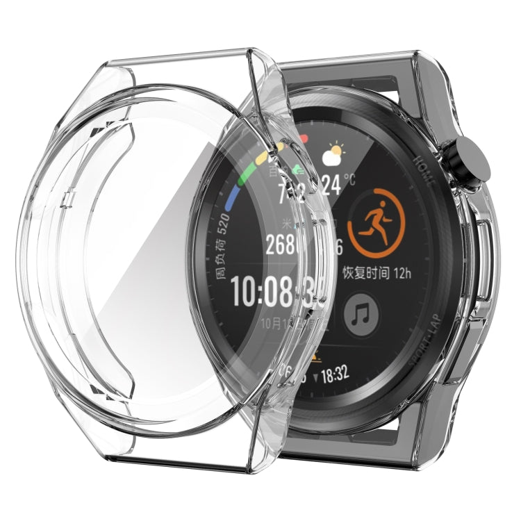 For Huawei Watch GT Runner Full Coverage TPU Electroplating Protective Case Cover(Transparent)