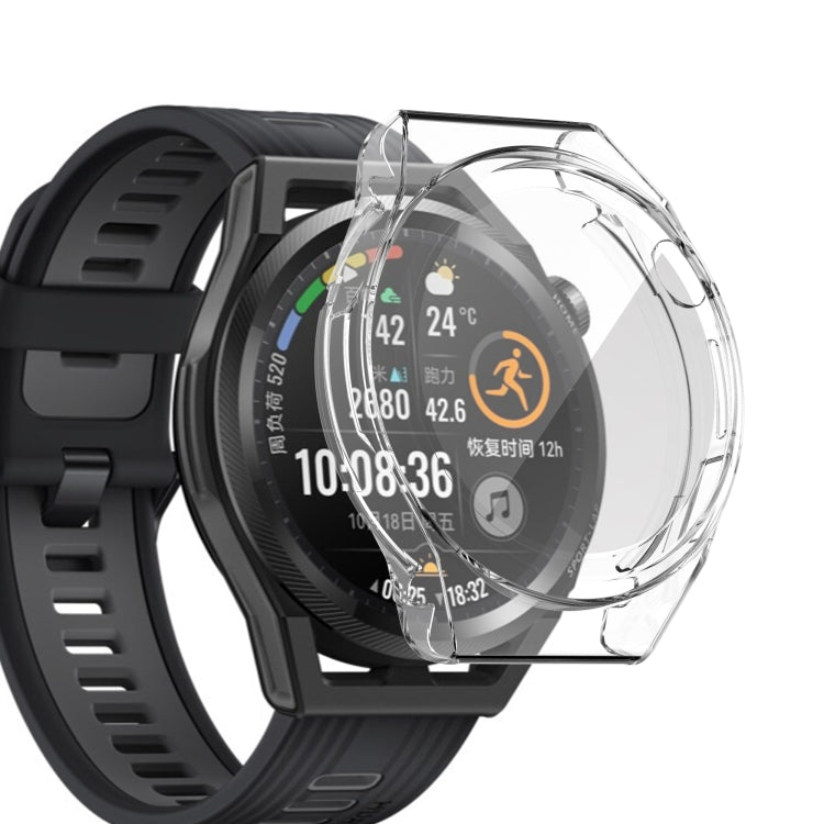 For Huawei Watch GT Runner Full Coverage TPU Electroplating Protective Case Cover(Transparent)