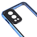 For OnePlus Nord 2 5G Full Cover Magnetic Metal Tempered Glass Phone Case(Blue)