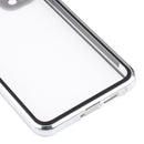For OnePlus Nord 2 5G Full Cover Magnetic Metal Tempered Glass Phone Case(Silver)