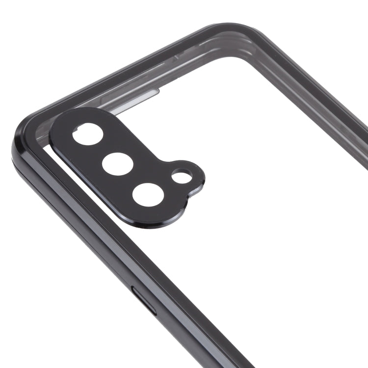 For OnePlus Nord CE 5G Full Cover Magnetic Metal Tempered Glass Phone Case(Black)