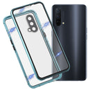 For OnePlus Nord CE 5G Full Cover Magnetic Metal Tempered Glass Phone Case(Green)