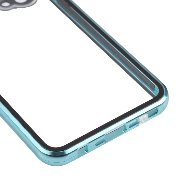 For OnePlus Nord CE 5G Full Cover Magnetic Metal Tempered Glass Phone Case(Green)