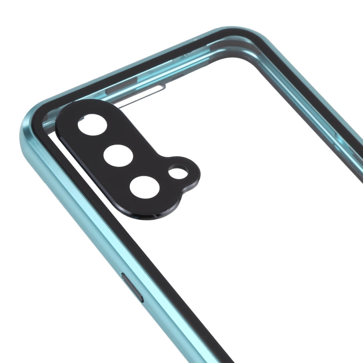 For OnePlus Nord CE 5G Full Cover Magnetic Metal Tempered Glass Phone Case(Green)