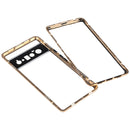 For Google Pixel 6 Pro HD Magnetic Metal Tempered Glass Phone Case(Gold)