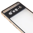 For Google Pixel 6 Pro HD Magnetic Metal Tempered Glass Phone Case(Gold)