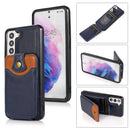 For Samsung Galaxy S21 FE 5G Soft Skin Leather Wallet Bag Phone Case(Blue)