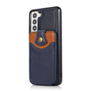 For Samsung Galaxy S21 FE 5G Soft Skin Leather Wallet Bag Phone Case(Blue)