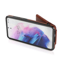 For Samsung Galaxy S21 FE 5G Soft Skin Leather Wallet Bag Phone Case(Brown)