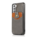 For Samsung Galaxy S21 FE 5G Soft Skin Leather Wallet Bag Phone Case(Grey)