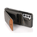 For Samsung Galaxy S21 FE 5G Soft Skin Leather Wallet Bag Phone Case(Grey)