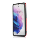 For Samsung Galaxy S21 FE 5G Soft Skin Leather Wallet Bag Phone Case(Red)