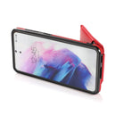 For Samsung Galaxy S21 FE 5G Soft Skin Leather Wallet Bag Phone Case(Red)