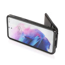 For Samsung Galaxy S21 FE 5G Soft Skin Leather Wallet Bag Phone Case(Black)