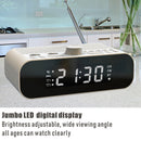 BT-A5 LED Display Bedside FM Clock Radio with Bluetooth Speaker (White)