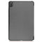 For Nokia T20 Three-folding Holder Custer Texture Leather Tablet Case(Grey)