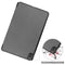 For Nokia T20 Three-folding Holder Custer Texture Leather Tablet Case(Grey)