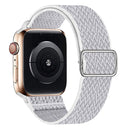 W Texture Nylon Strap For Apple Watch Series 7 45mm / 6&SE&5&4 44mm / 3&2&1 42mm(Seashell)