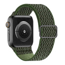 W Texture Nylon Strap For Apple Watch Series 7 45mm / 6&SE&5&4 44mm / 3&2&1 42mm(ArmyGreen)