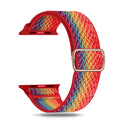 W Texture Nylon Strap For Apple Watch Series 7 45mm / 6&SE&5&4 44mm / 3&2&1 42mm(Seashell)