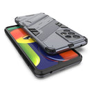For Samsung Galaxy A33 5G Punk Armor 2 in 1 PC + TPU Shockproof Phone Case with Invisible Holder(Gray)