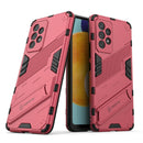 For Samsung Galaxy A53 5G Punk Armor 2 in 1 PC + TPU Shockproof Phone Case with Invisible Holder(Light Red)