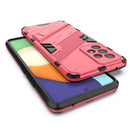 For Samsung Galaxy A53 5G Punk Armor 2 in 1 PC + TPU Shockproof Phone Case with Invisible Holder(Light Red)