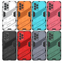 For Samsung Galaxy A53 5G Punk Armor 2 in 1 PC + TPU Shockproof Phone Case with Invisible Holder(Light Red)