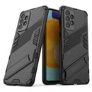 For Samsung Galaxy A73 5G Punk Armor 2 in 1 PC + TPU Shockproof Phone Case with Invisible Holder(Black)