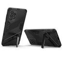 For Samsung Galaxy A73 5G Punk Armor 2 in 1 PC + TPU Shockproof Phone Case with Invisible Holder(Black)
