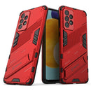 For Samsung Galaxy A73 5G Punk Armor 2 in 1 PC + TPU Shockproof Phone Case with Invisible Holder(Red)