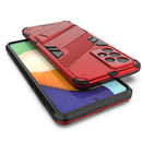 For Samsung Galaxy A73 5G Punk Armor 2 in 1 PC + TPU Shockproof Phone Case with Invisible Holder(Red)