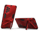 For Samsung Galaxy A73 5G Punk Armor 2 in 1 PC + TPU Shockproof Phone Case with Invisible Holder(Red)