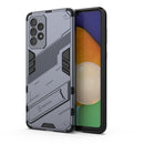 For Samsung Galaxy A73 5G Punk Armor 2 in 1 PC + TPU Shockproof Phone Case with Invisible Holder(Gray)