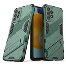 For Samsung Galaxy A73 5G Punk Armor 2 in 1 PC + TPU Shockproof Phone Case with Invisible Holder(Green)