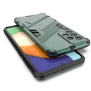 For Samsung Galaxy A73 5G Punk Armor 2 in 1 PC + TPU Shockproof Phone Case with Invisible Holder(Green)