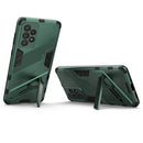 For Samsung Galaxy A73 5G Punk Armor 2 in 1 PC + TPU Shockproof Phone Case with Invisible Holder(Green)