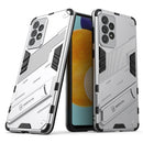 For Samsung Galaxy A73 5G Punk Armor 2 in 1 PC + TPU Shockproof Phone Case with Invisible Holder(White)