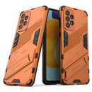 For Samsung Galaxy A73 5G Punk Armor 2 in 1 PC + TPU Shockproof Phone Case with Invisible Holder(Orange)