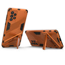 For Samsung Galaxy A73 5G Punk Armor 2 in 1 PC + TPU Shockproof Phone Case with Invisible Holder(Orange)