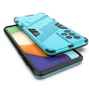For Samsung Galaxy A73 5G Punk Armor 2 in 1 PC + TPU Shockproof Phone Case with Invisible Holder(Blue)