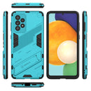 For Samsung Galaxy A73 5G Punk Armor 2 in 1 PC + TPU Shockproof Phone Case with Invisible Holder(Blue)