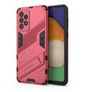 For Samsung Galaxy A73 5G Punk Armor 2 in 1 PC + TPU Shockproof Phone Case with Invisible Holder(Light Red)